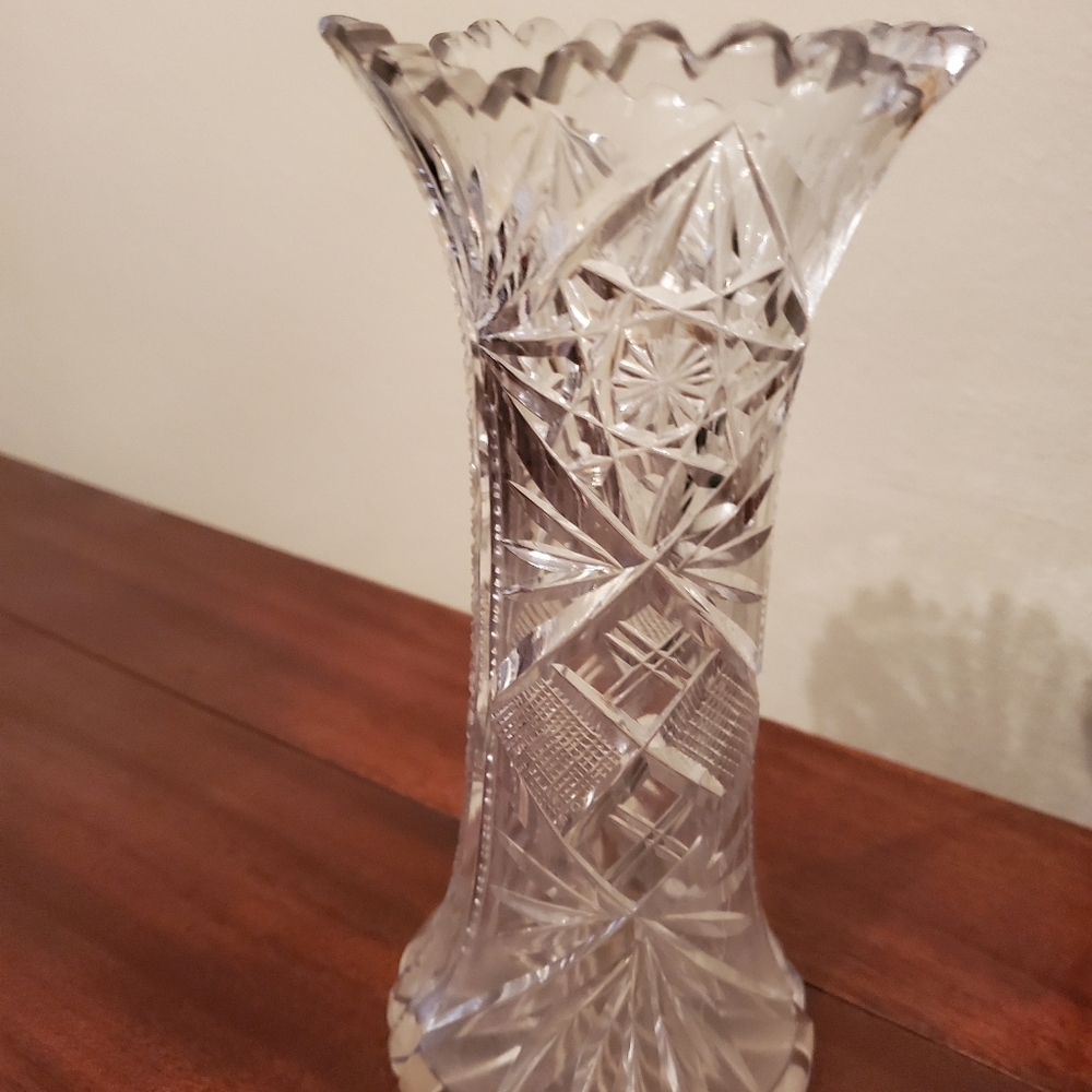 Irish Cut Glass Vase